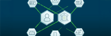 Enterprise software explainer video thumbnail showing connected data network design